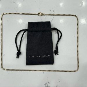 David Yurman 18K Yellow Gold 2.5 mm Box Chain - 22 inches